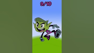 Beast Boy Pixel Art in Minecraft #shorts