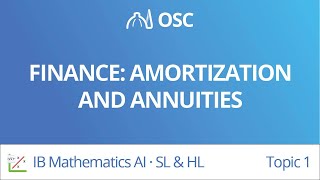 Finance - amortisation and annuities [IB Maths AI SL/HL]