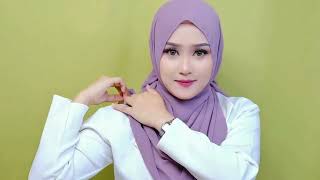 6 Style Tutorials Hijab Pashmina Party Covering the Chest Beautiful Elegant and Contemporary