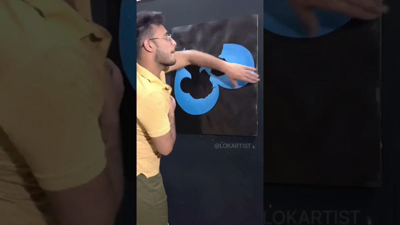 Mom and son reverse painting 😍❤️ 