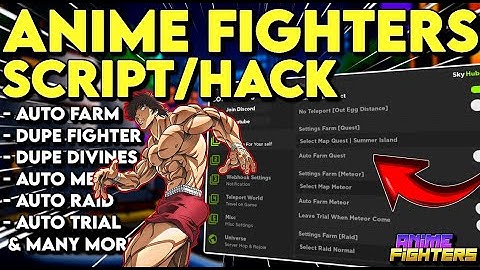 [🌑UPDATE 41] Anime Fighters Simulator Script Hack GUI: Auto Farm, Dupe Divines, Dupe Fighters, More