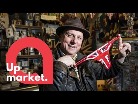 Market trader shows how to turn Union Jack buntin into coronavirus face masks | SWNS
