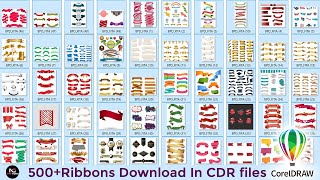 500+Ribbons Download In CDR files | Noreen Graphics |