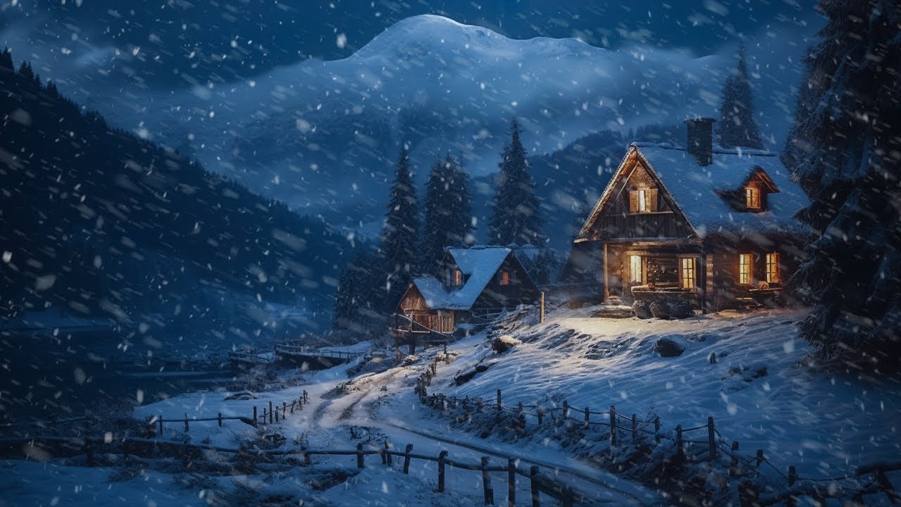 Howling Winter Winds in a Secluded Cabin | Blizzard Ambience & Snowy ...
