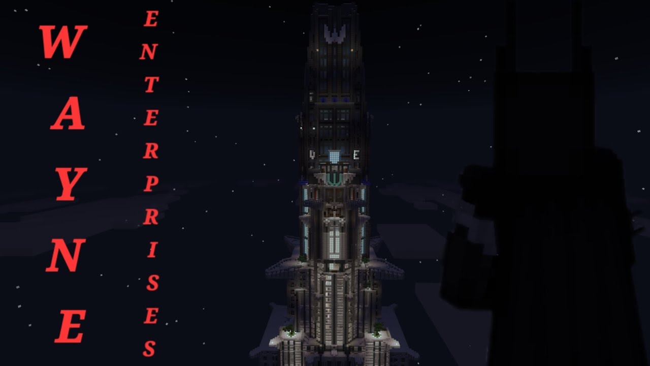 Wayne Enterprises tour🦇 [Gotham City Minecraft 🌇PART 2.1] - YouTube