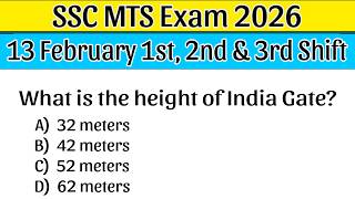 SSC MTS 1st, 2nd & 3rd Shift Analysis 13 February 2026 | SSC MTS Exam Review Today