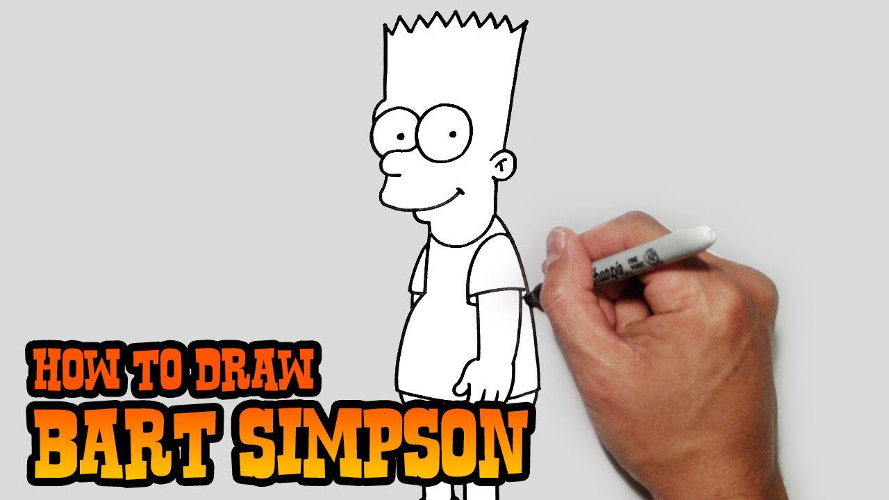 COMO DESENHAR O BART SIMPSON, How To Draw Bart Simpson