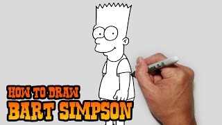 How to Draw Bart Simpson- Simple Video Lesson