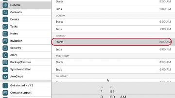 VigCal guide for iPad : Day time