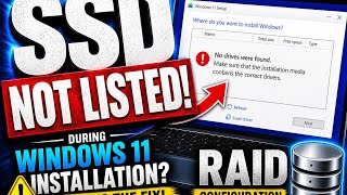 SSD not showing while installing Windows? Fix in 60 sec! RAID Configuration