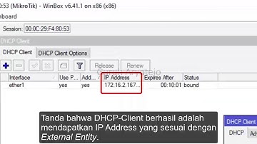 Tutorial menggunakan "DHCP-Client" dan "DHCP-Server" menggunakan RouterOS/Mikrotik di VMWare.