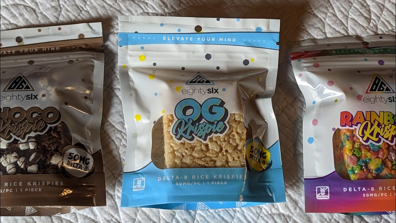 LEGAL WEED RICE KRISPIES🔥 Eightysix Brand Delta 8 Review🤤