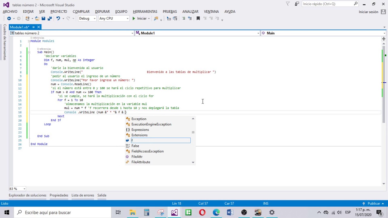 Tablas de multiplicar en Visual Basic (remasterizado) YouTube