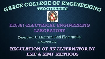 EX NO 6 REGULATION OF AN ALTERNATOR BY EMF &MMF METHODS