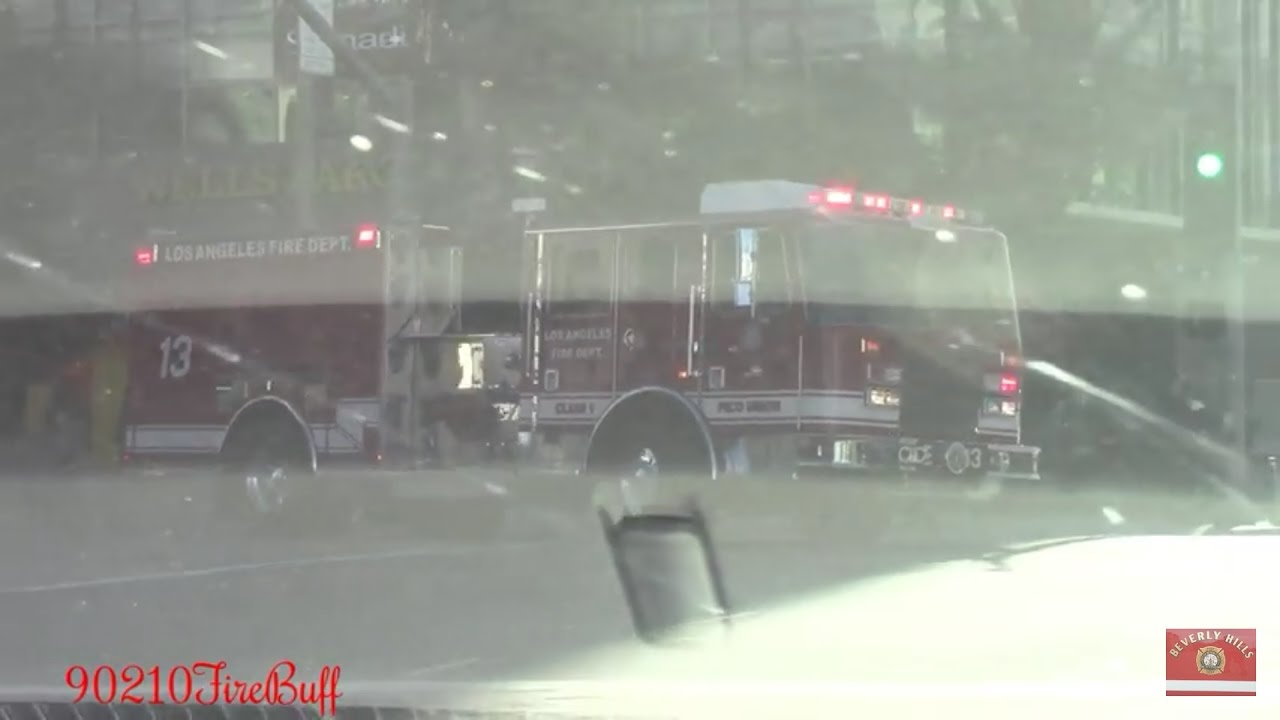 LAFD Rescue 29 & Engine 13 Responding - YouTube