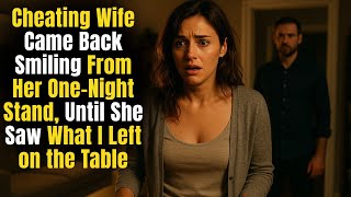 Cheating Wife Came Back Smiling From Her One-Night Stand, Until She Saw What I Left on the Table
