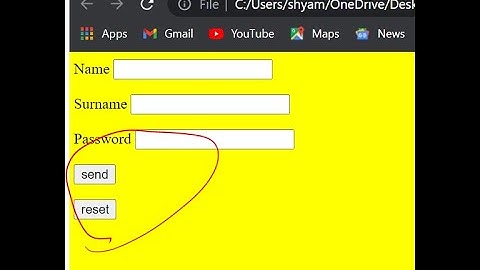 How to create submit and reset button in your HTMl | #html #htmlform