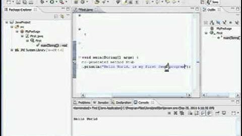 Java eclips Programming Tutorial 1- Hello World program for beginers