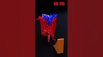 Most Satisfying 3D Simulation | Cube wood Explosion Effect 4 | #shorts  #blender  #games  #cartoon