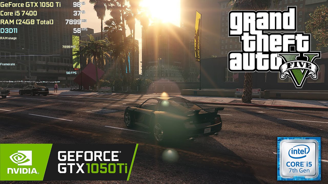 Nylon Suitable zoom Grand Theft Auto V - GeForce GTX 1050 Ti - Best settings for 60FPS - YouTube
