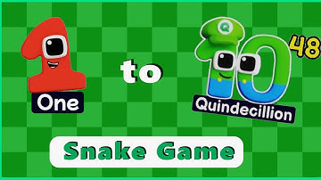 Snake Game - Animation  1 ( one ) to 10 ^ 48 ( Quindecillion ) | Big Numbers | Large Numbers
