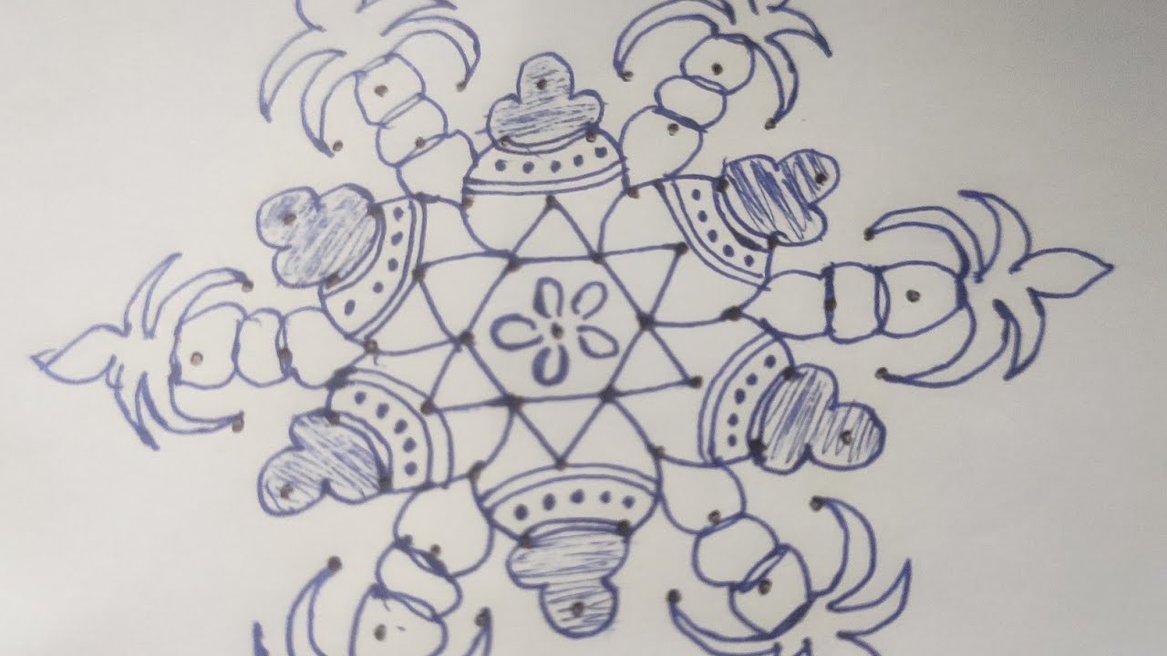 9x5 dots pongal kundala muggulu 