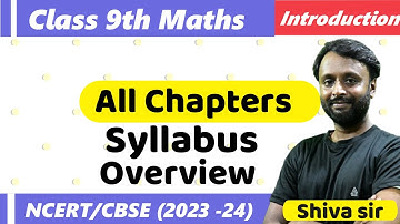 CBSE Class 9th Maths | All Chapters | Syllabus Overview (Session 2023 - 24)