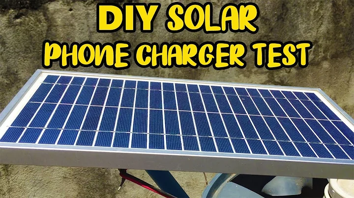 Solar powered cell phone charger Test  (12V 8W solar panel) DIY