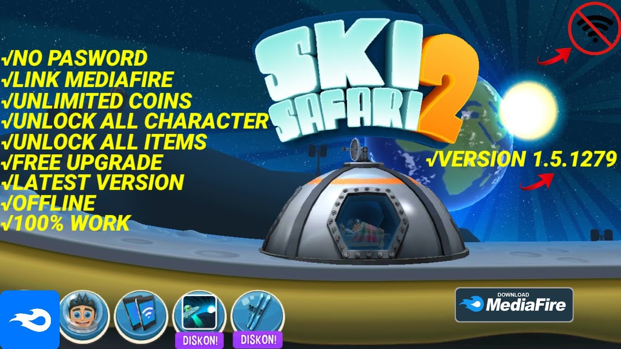 DOWNLOAD SKI SAFARI 2 VERSION 1.5.1279 MOD APK NO PASWORD