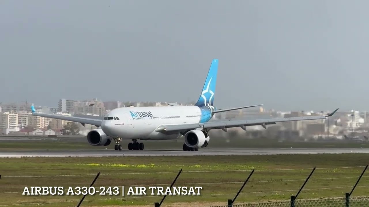 Airbus A330-243 Landing in Faro Airport FAO | Air transat