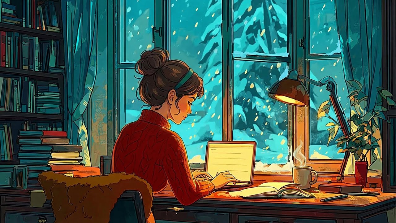 [playlist] 조용한 서재에서, 창밖의 겨울을 바라보며 책과 함께하는 시간 | Cozy Vintage Jazz Playlist For Study, Work, Read
