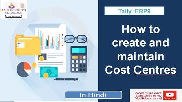 Tally ERP 9#22#How to Create and Maintain Cost Centres?