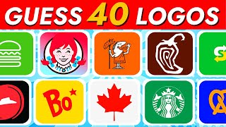 Guess 40 Famous Fast Food Logos In 7 Seconds | Logo Quiz