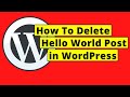 How To Delete Hello World Post in WordPress