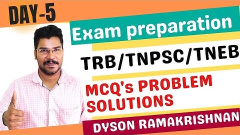 TRB 2022 | TNPSC AE | TNEB AE | MCQ SOLVING | DYSON RAMAKRISHNAN