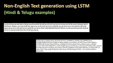 168 - Text prediction using LSTM - Non-English example using Hindi and Telugu letters.