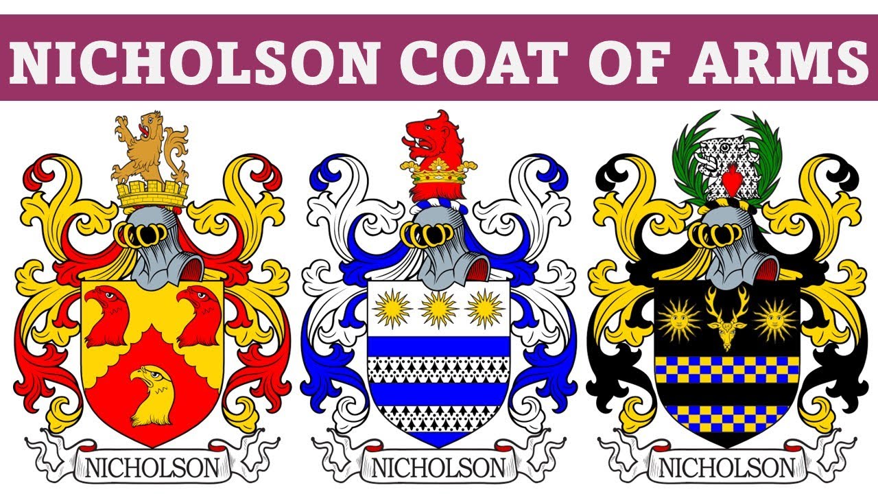 Nicholson Coat of Arms & Family Crest - Symbols, Bearers, History - YouTube
