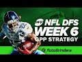 DRAFTKINGS NFL DFS WEEK 6 GPP STRATEGY: PRO FOOTBALL FOCUS - ROTOGRINDERS