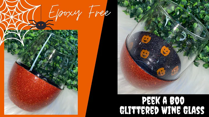 Epoxy Free Peek a Boo Glittered Wine Glass