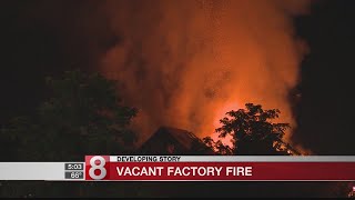 Large fire breaks out at vacant factory in Waterbury