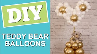 DIY Teddy Bear Heart Balloons | Baby Shower Centerpiece
