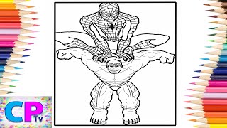 Spiderman on the Top of Hulk Coloring Pages/Elektronomia - Sky High [NCS Release] screenshot 2