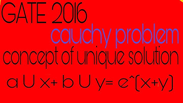GATE 2016 P.D.E. cauchy prolem question.
