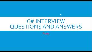 Top FAQ C# Interview Questions and Answers Part3 screenshot 1