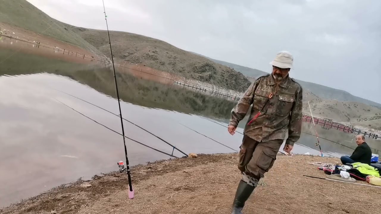 Elbistan ekinözü kandilli barajında alabalık avı