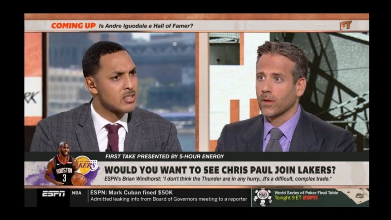 First Take | Thunder 'not in a hurry' to trade Chris Paul | Max Kellerman REACTS
