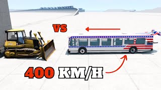 Rocket Bus vs Dozer Rotech 830 Car Body Testing - BeamNG Drive