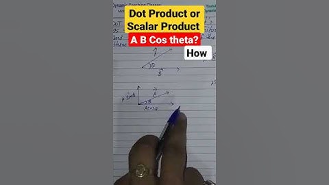 Dot Product A B cos theta? how
