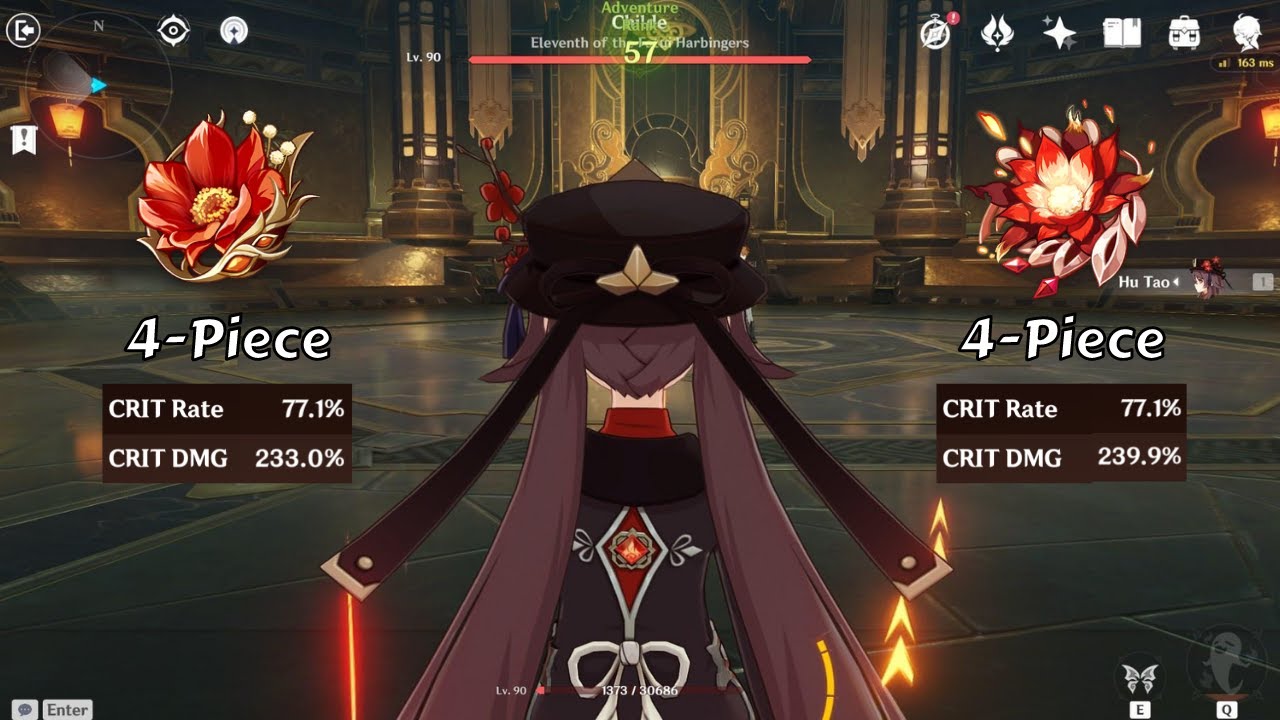 Lavawalker vs Crimson witch Hu Tao Genshin Impact YouTube