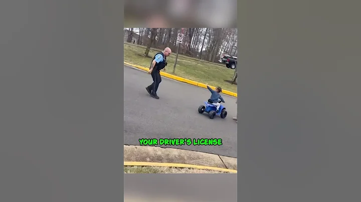 Cop Asks Toddler for a License, His Response Has Everyone Laughing! 🚔😂 #shorts